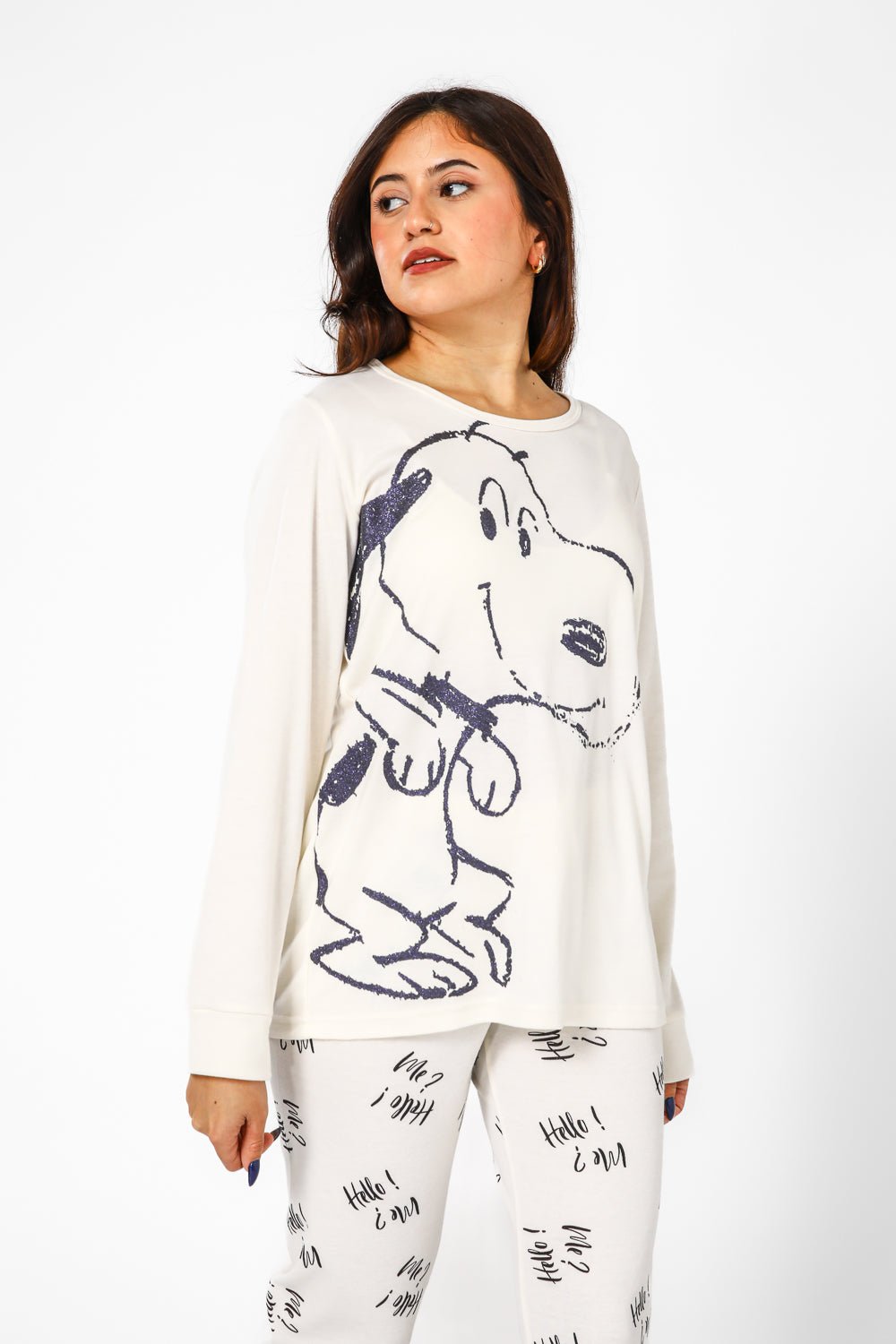 BONITA DE MAS - פיג'מה סנופי מחייך אינטרלוק - MASHBIR//365