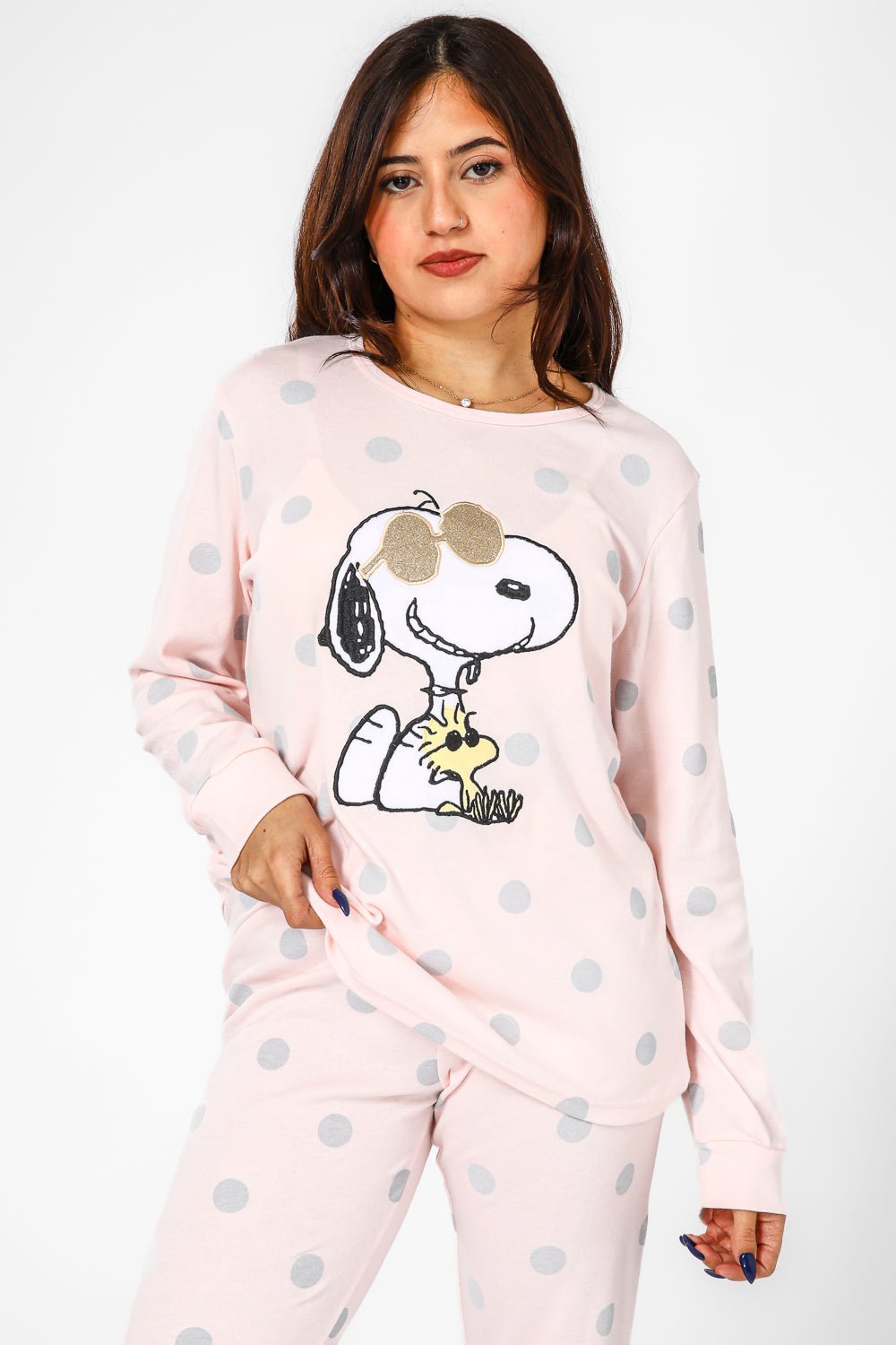 BONITA DE MAS - פיג'מה סנופי נקודות אינטרלוק - MASHBIR//365