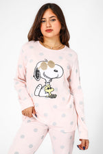 BONITA DE MAS - פיג'מה סנופי נקודות אינטרלוק - MASHBIR//365