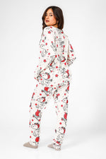 BONITA DE MAS - פיג'מה סנופי כוכבים אינטרלוק בצבע שמנת - MASHBIR//365