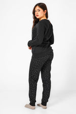 BONITA DE MAS - פיג'מה סנופי זוהר פליז בשחור - MASHBIR//365