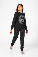 BONITA DE MAS - פיג'מה סנופי זוהר פליז בשחור - MASHBIR//365