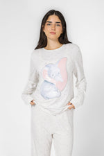 DELTA - פיג'מת פרנץ טרי דמבו פרחוני בצבע שמנת - MASHBIR//365