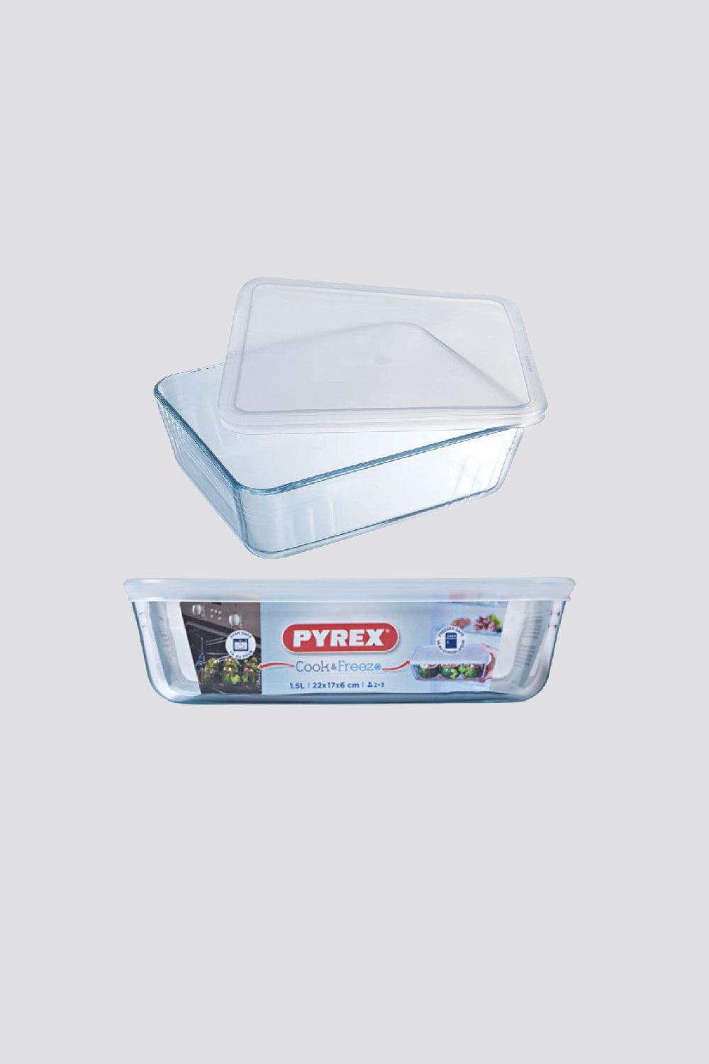כלי אחסון מלבן +מכסה 1.5 ליטר מסדרת Cook & Freez - MASHBIR//365