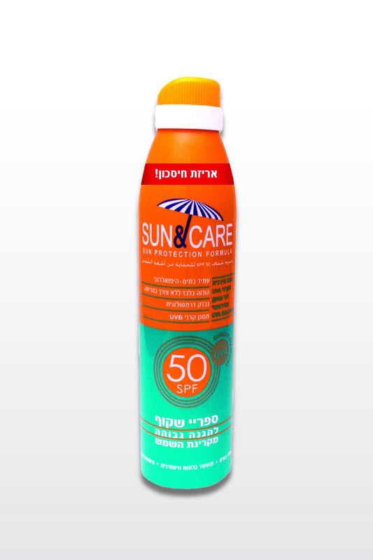 ספריי קרם הגנה שקוף מבוגרים 300 מ"ל SPF50 UVA B - MASHBIR//365