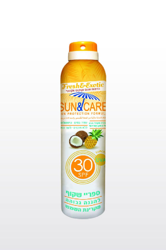 ספריי קרם הגנה שקוף אננס וקוקוס 200 מ"ל SPF30 UVA B - MASHBIR//365