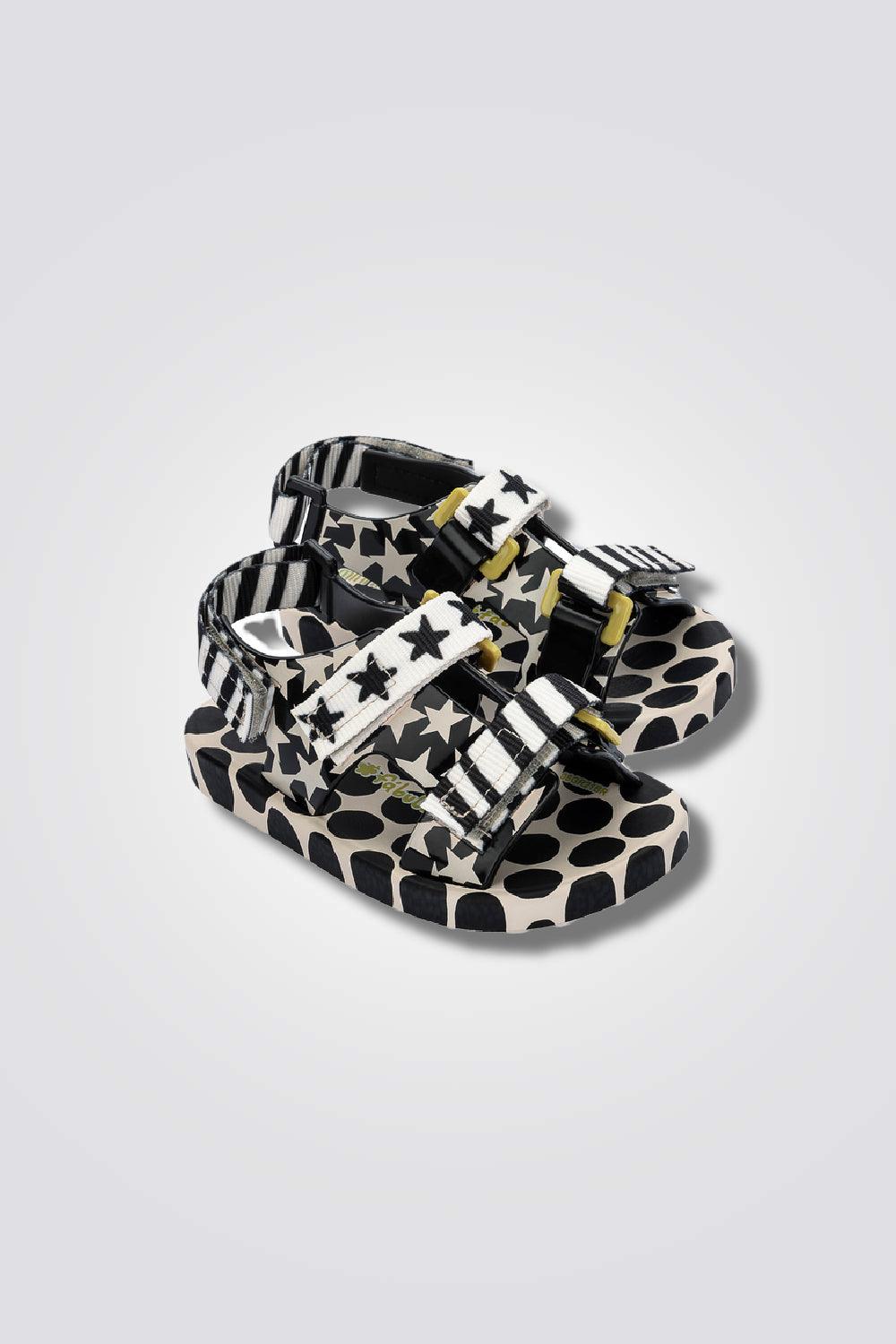 סנדלים PINGPONG בצבע שחור ולבן - MASHBIR//365
