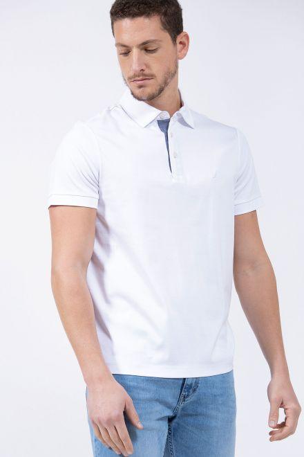 NAUTICA - פולו SLIM FIT מנדף זיעה בצבע לבן - MASHBIR//365