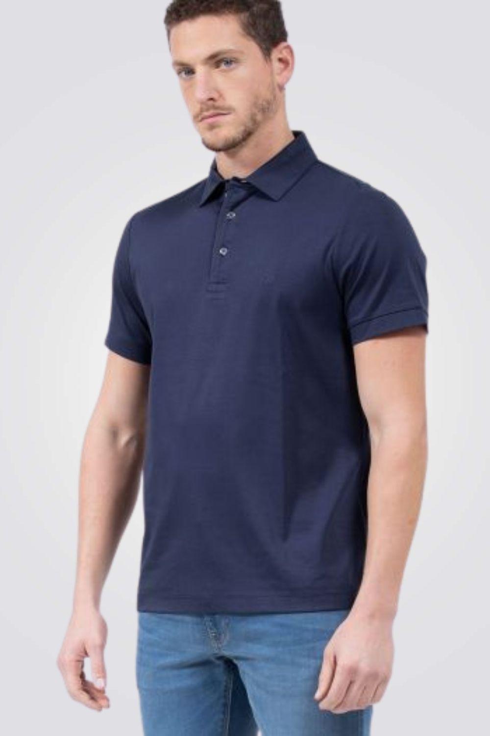 NAUTICA - פולו SLIM FIT מנדף זיעה נייבי - MASHBIR//365