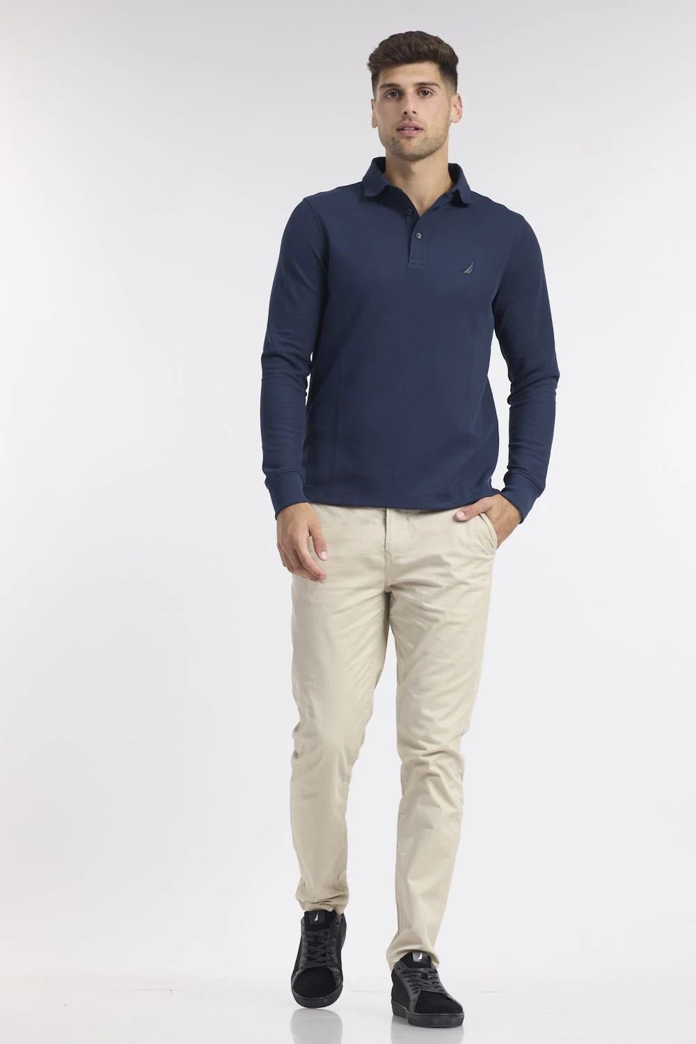 NAUTICA - פולו כחול נייבי לוגו רקום - MASHBIR//365