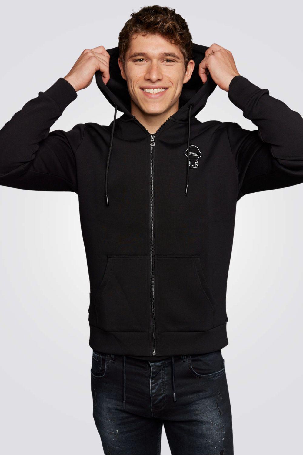 EMPORIO VALENTINI - פוטר קפוצ'ון אסטרו בצבע שחור - MASHBIR//365