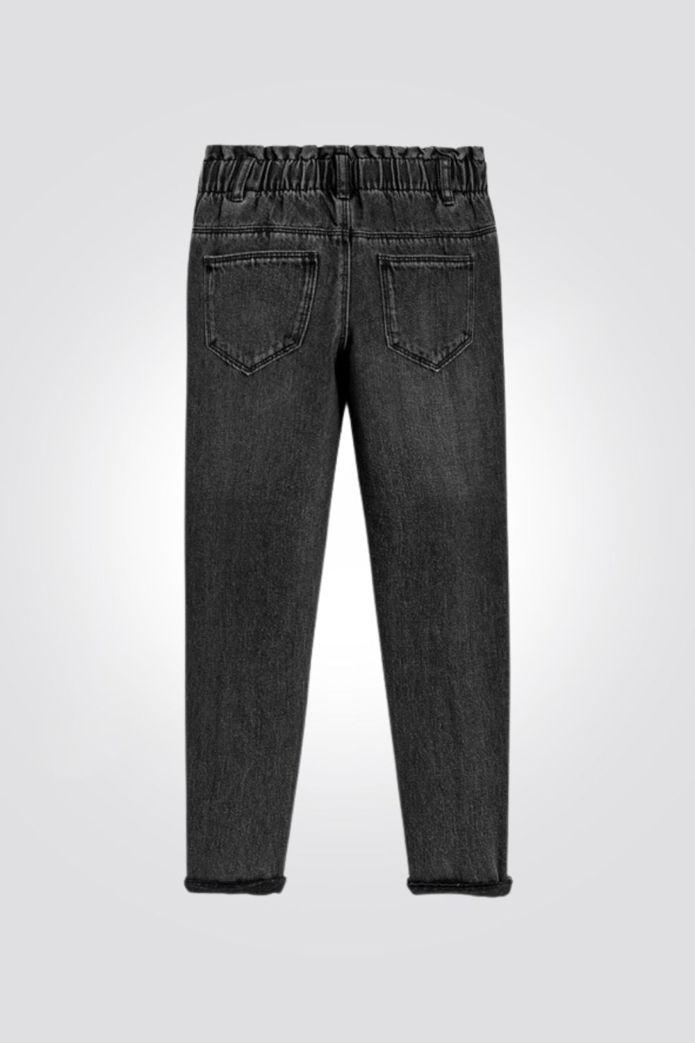 OKAIDI - ג'ינס בגזרת אמא בצבע שחור לילדות - MASHBIR//365