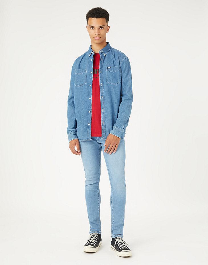 WRANGLER - ג'ינס BRYSON בצבע כחול בהיר - MASHBIR//365