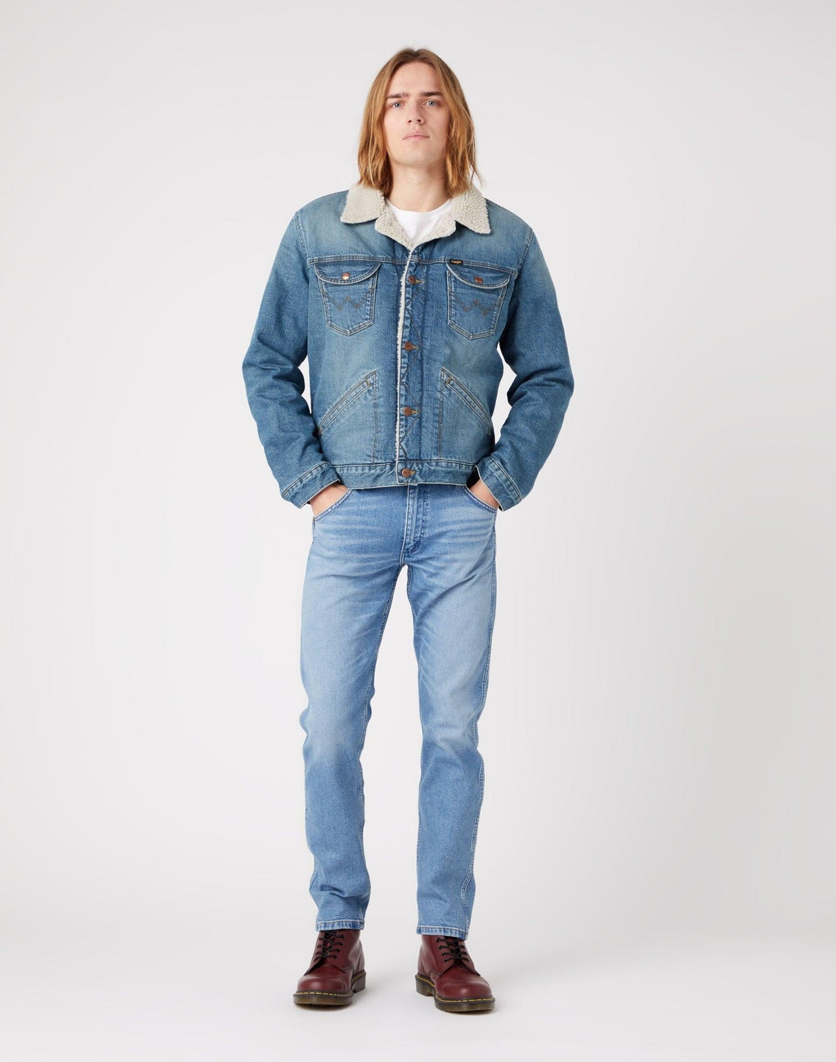 WRANGLER - ג'ינס Denim בצבע כחול בהיר - MASHBIR//365