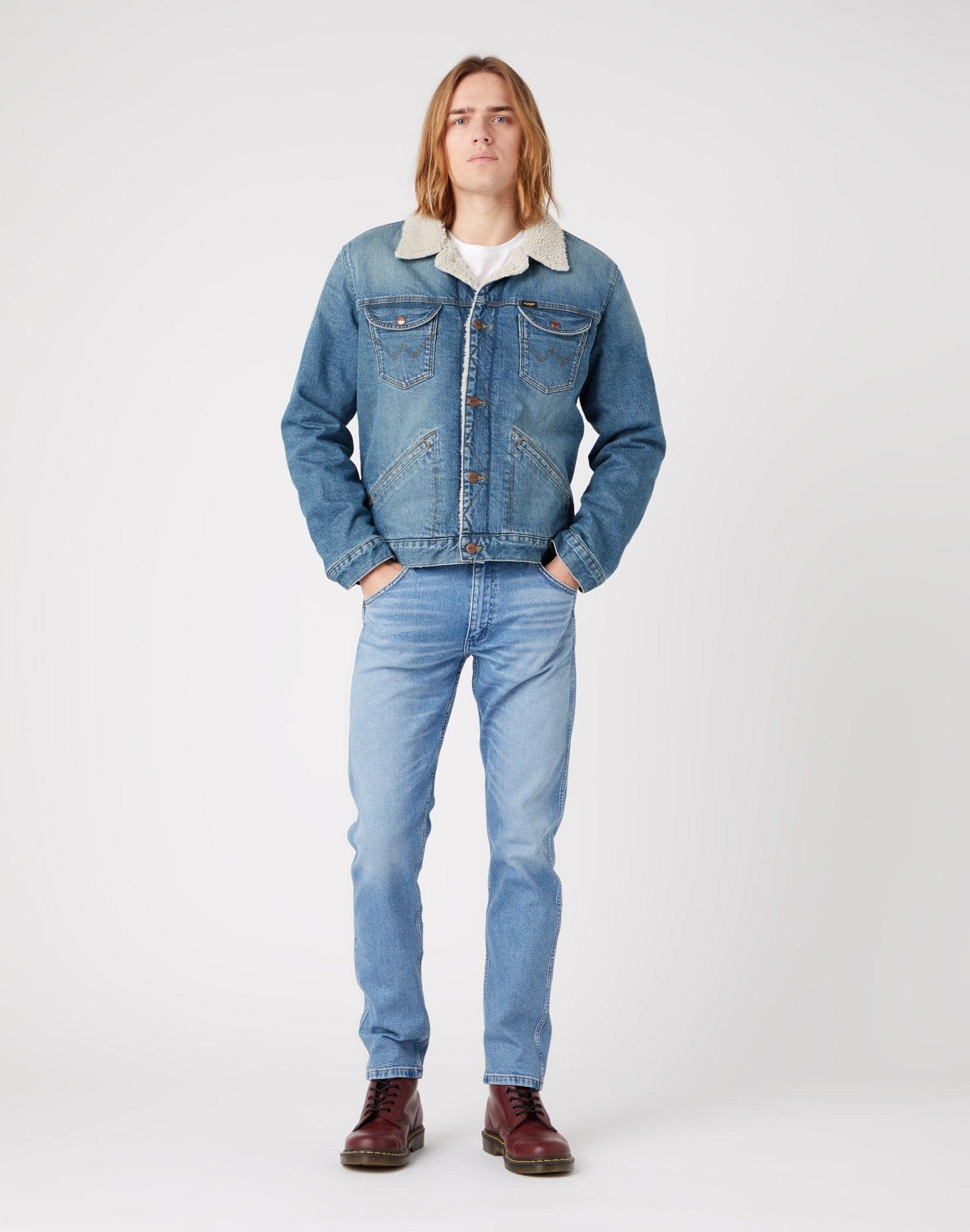 WRANGLER - ג'ינס Denim בצבע כחול בהיר - MASHBIR//365