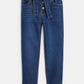 OKAIDI - ג'ינס חגורת קשירה בצבע כחול לילדות - MASHBIR//365 - 2