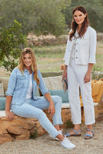 PUNT ROMA - ג'ינס גזרה גבוהה בצבע לבן - MASHBIR//365