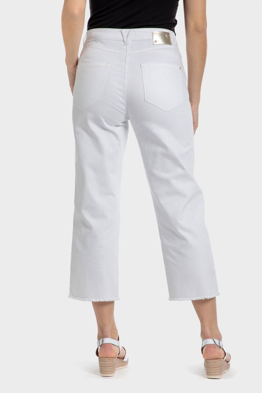 PUNT ROMA - ג'ינס גזרה גבוהה בצבע לבן - MASHBIR//365
