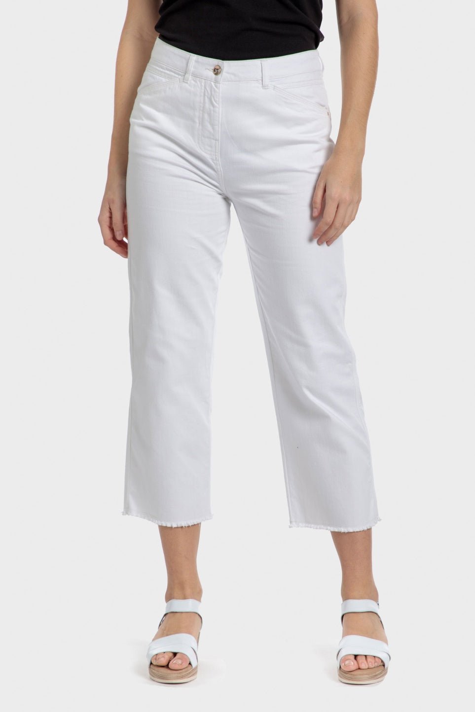 PUNT ROMA - ג'ינס גזרה גבוהה בצבע לבן - MASHBIR//365