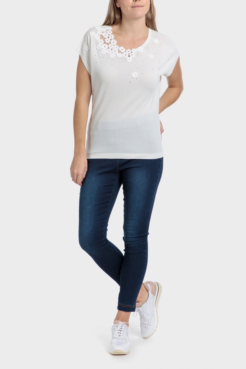 PUNT ROMA - ג'ינס גזרה גבוהה בצבע כחול - MASHBIR//365