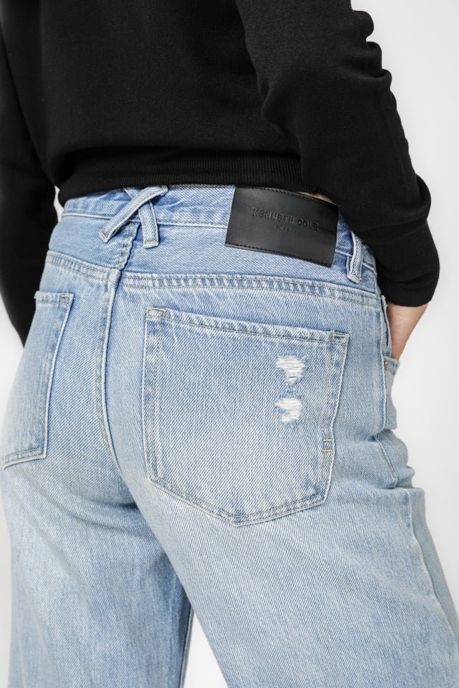 KENNETH COLE - ג'ינס ישר לנשים בצבע כחול בהיר - MASHBIR//365