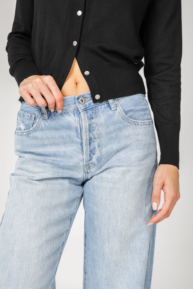 KENNETH COLE - ג'ינס ישר לנשים בצבע כחול בהיר - MASHBIR//365