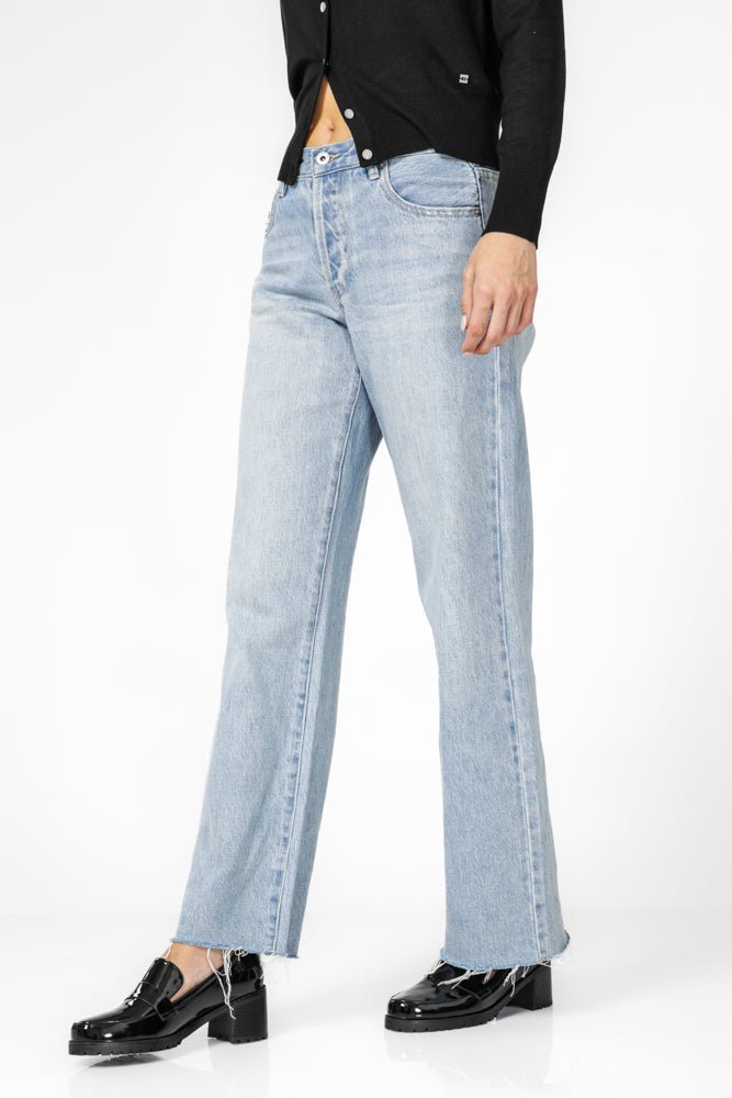 KENNETH COLE - ג'ינס ישר לנשים בצבע כחול בהיר - MASHBIR//365