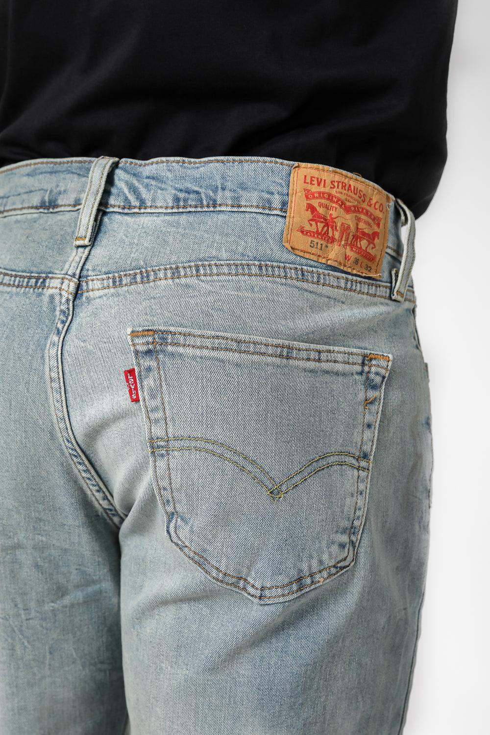 LEVI'S - ג'ינס LIGHT INDIGO-511 SLIM בצבע כחול - MASHBIR//365