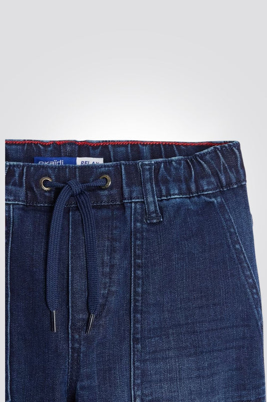 OKAIDI - ג'ינס לילדים כחול כהה עם גומי במותן - MASHBIR//365