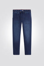 OKAIDI - ג'ינס לילדים כחול כהה עם גומי במותן - MASHBIR//365