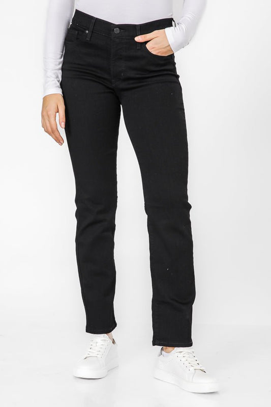 LEVI'S - ג'ינס לנשים 314 Shaping Straight בצבע שחור - MASHBIR//365