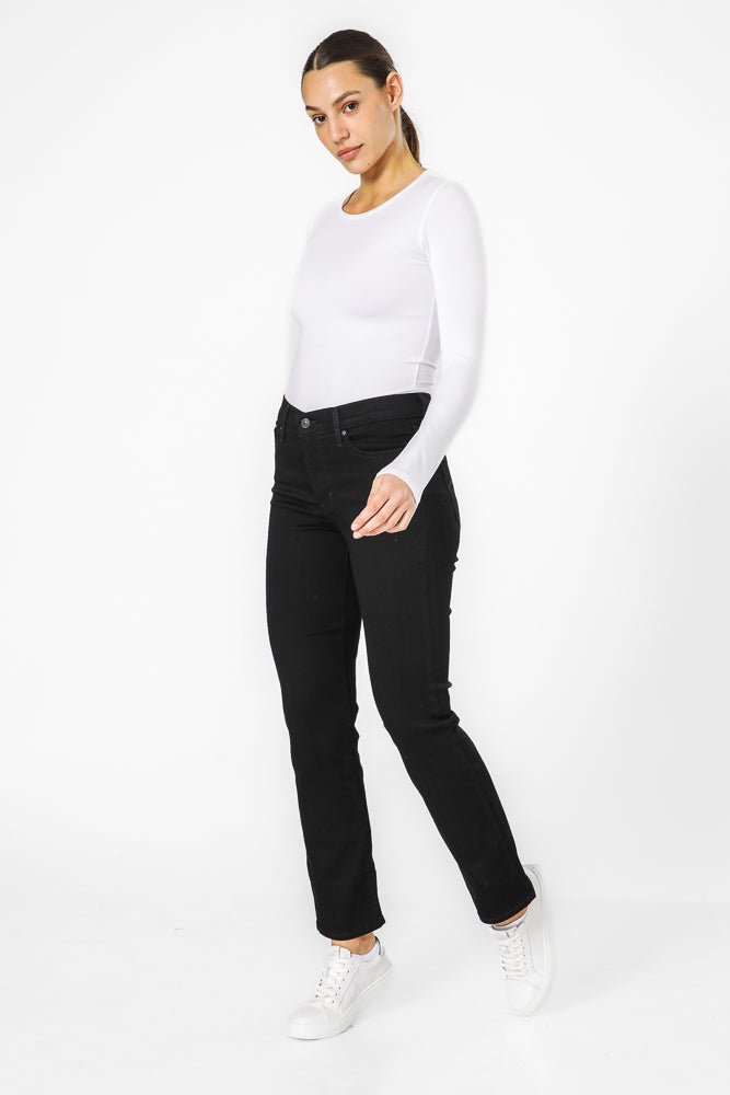 LEVI'S - ג'ינס לנשים 314 Shaping Straight בצבע שחור - MASHBIR//365