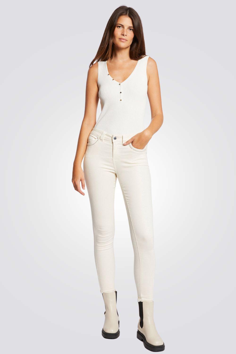 MORGAN - ג'ינס לנשים בצבע בז' - MASHBIR//365