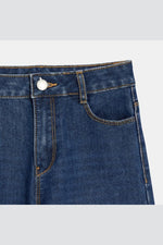 OKAIDI - ג'ינס רחב בגזרה גבוהה בצבע כחול לילדות - MASHBIR//365