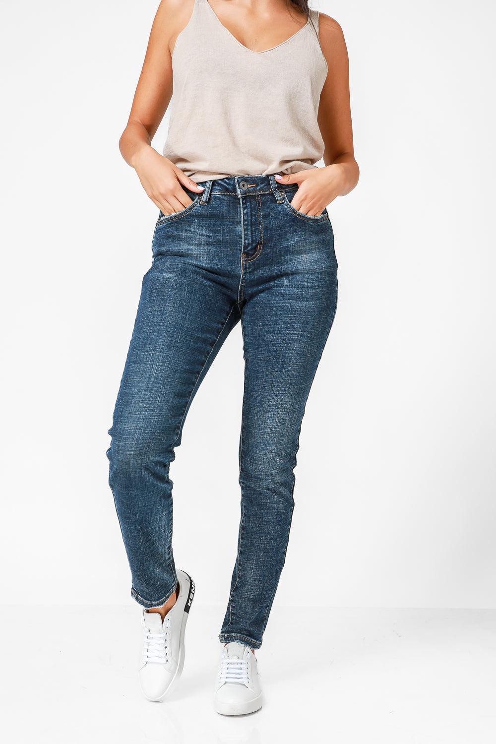 KENNETH COLE - ג'ינס סקיני DARK JEANS כחול כהה - MASHBIR//365