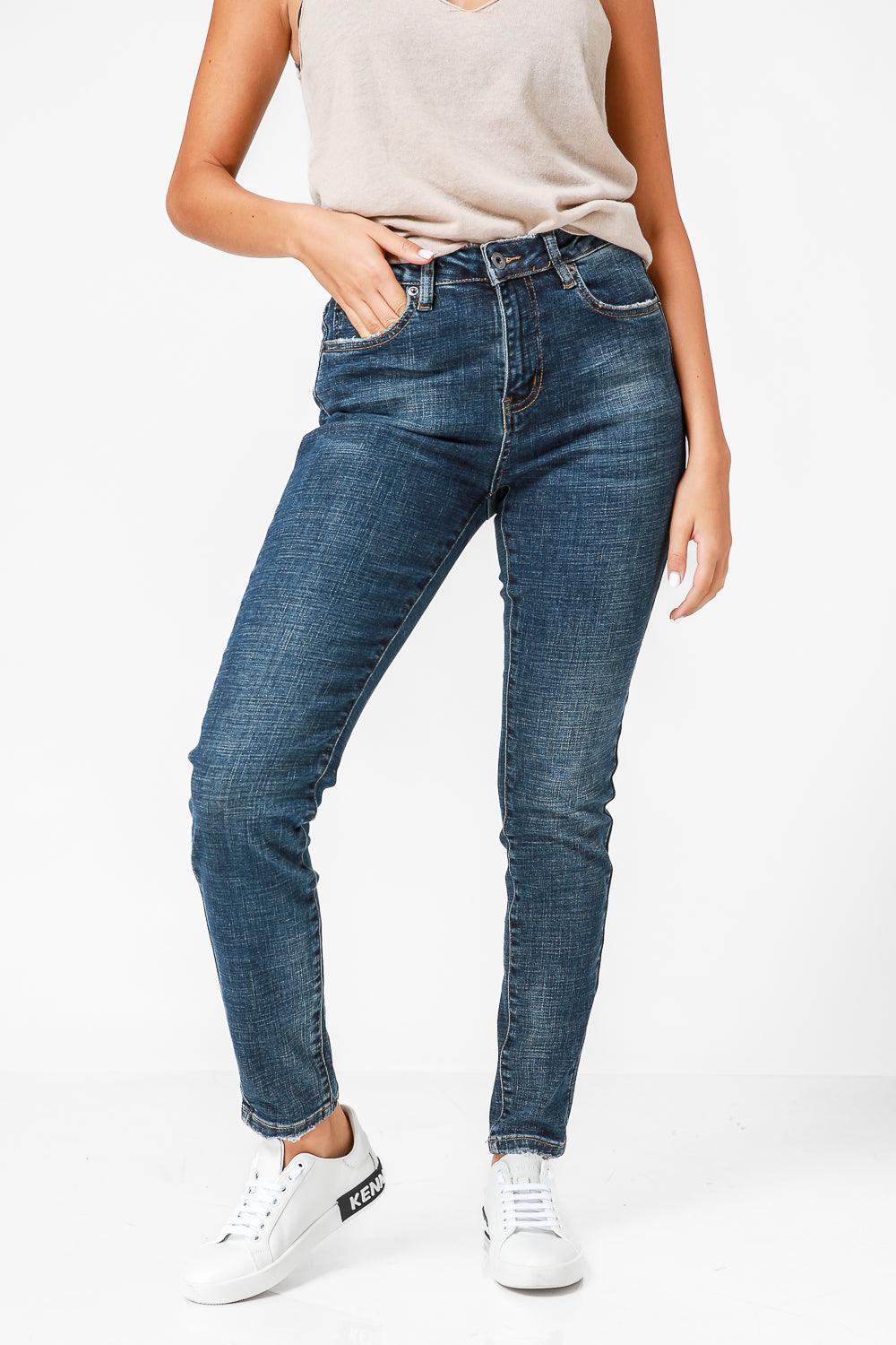 KENNETH COLE - ג'ינס סקיני DARK JEANS כחול כהה - MASHBIR//365