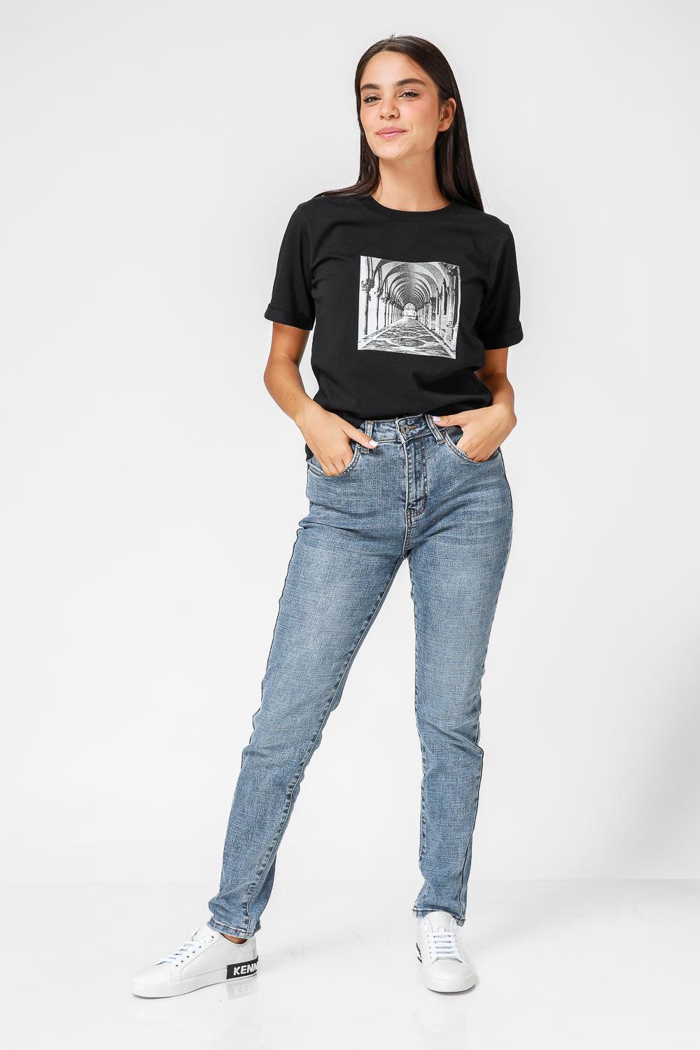 KENNETH COLE - ג'ינס סקיני LIGHT WASH אפור כחול - MASHBIR//365