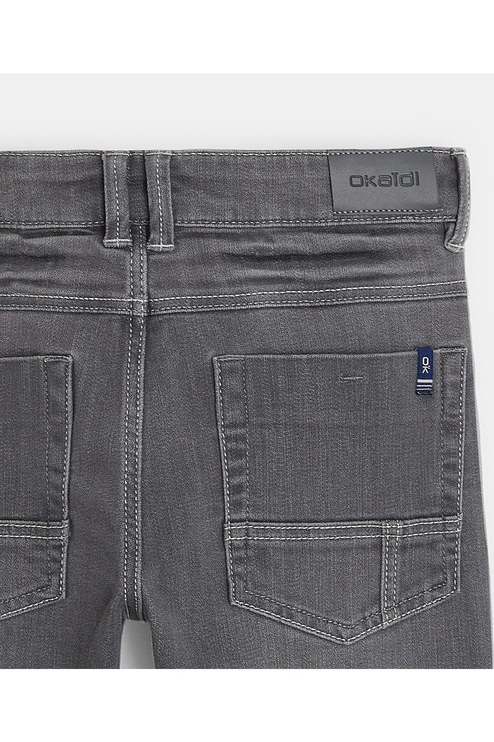 OKAIDI - ג'ינס Skinny Fit אפור ילדות - MASHBIR//365