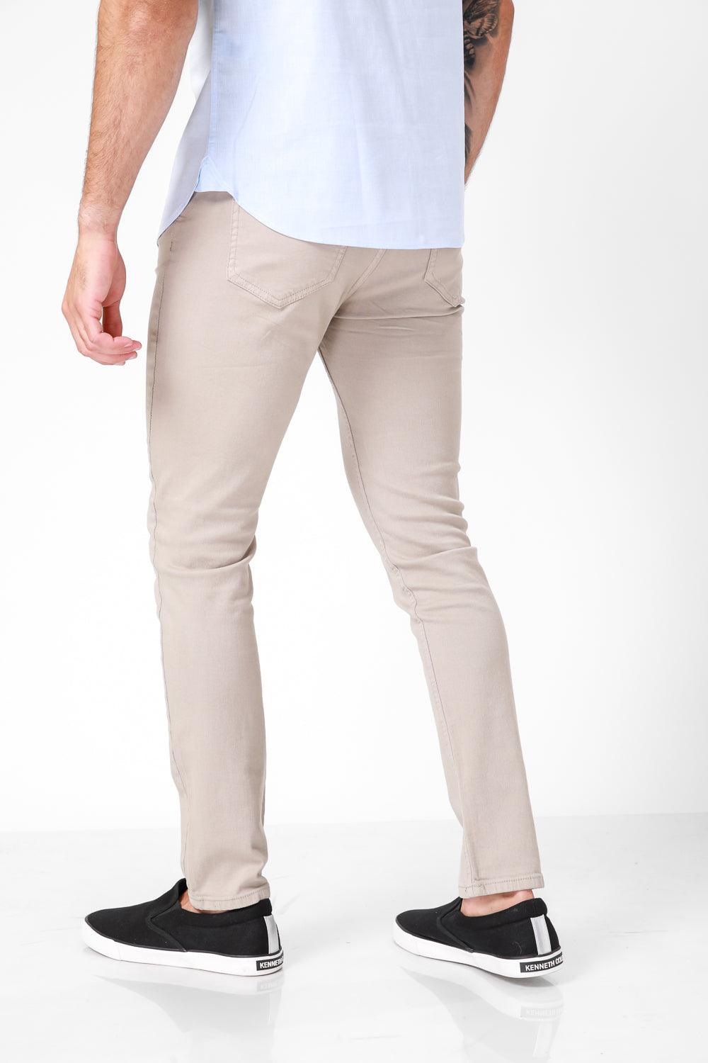 KENNETH COLE - ג'ינס סטרץ' צבע חאקי - MASHBIR//365