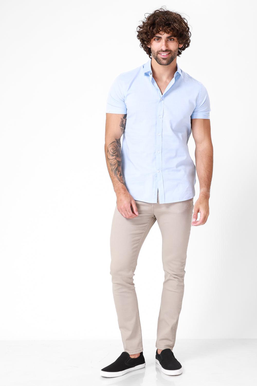 KENNETH COLE - ג'ינס סטרץ' צבע חאקי - MASHBIR//365