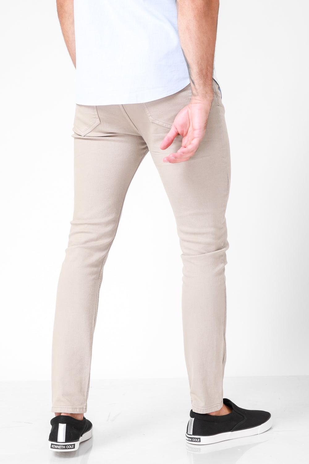 KENNETH COLE - ג'ינס סטרץ' צבע חאקי - MASHBIR//365