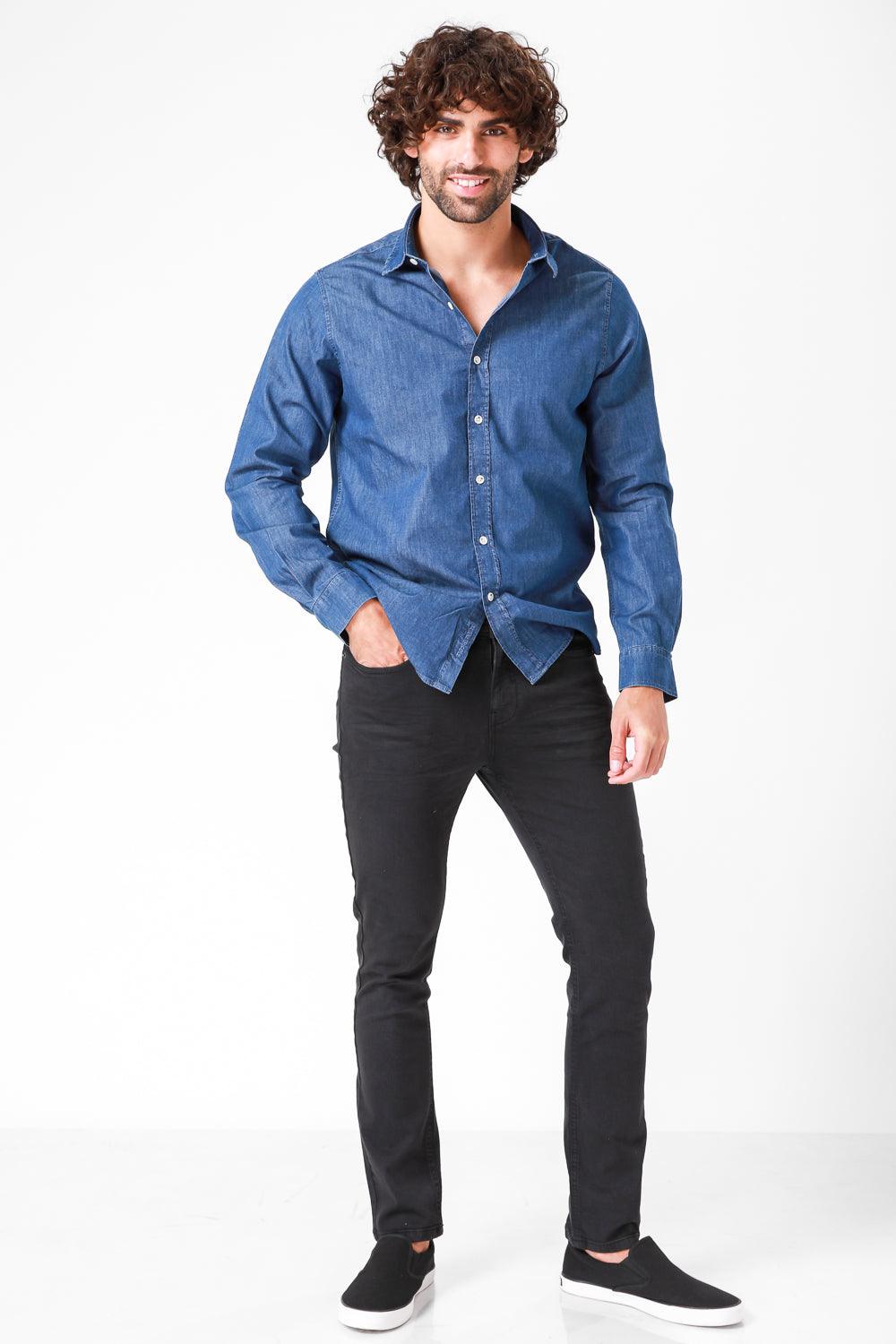 KENNETH COLE - ג'ינס סטרץ' צבע שחור - MASHBIR//365