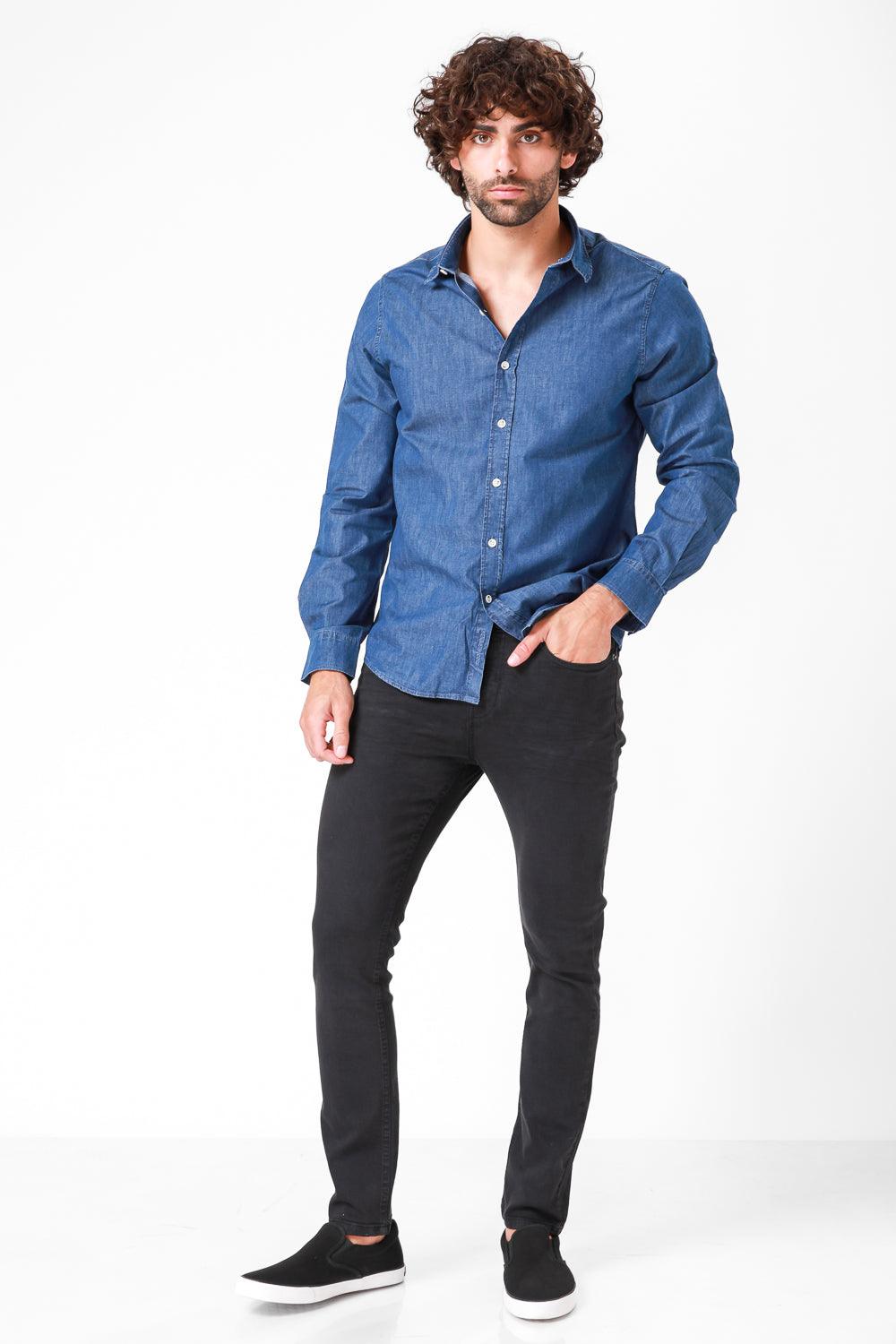 KENNETH COLE - ג'ינס סטרץ' צבע שחור - MASHBIR//365