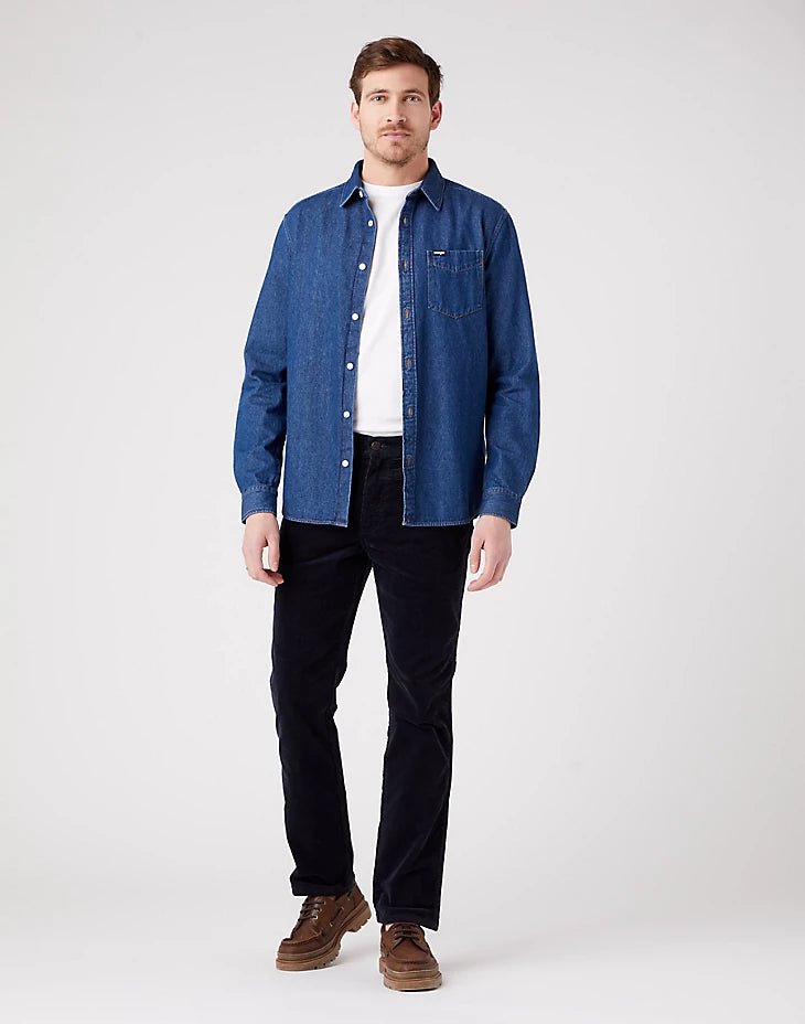 WRANGLER - ג'ינס TEXAS SLIM בצבע נייבי - MASHBIR//365