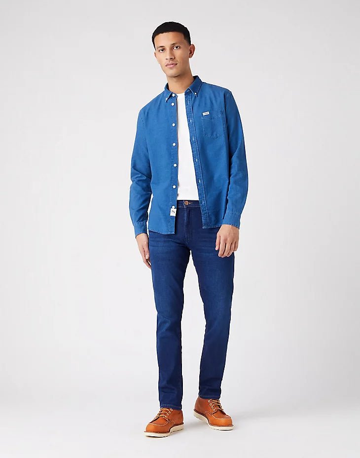 WRANGLER - ג'ינס כחול כהה DENIM PANTS 5 POCKET - MASHBIR//365