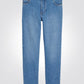 OKAIDI - ג'ינס כחול מכובס גזרה ישרה לילדות - MASHBIR//365 - 2