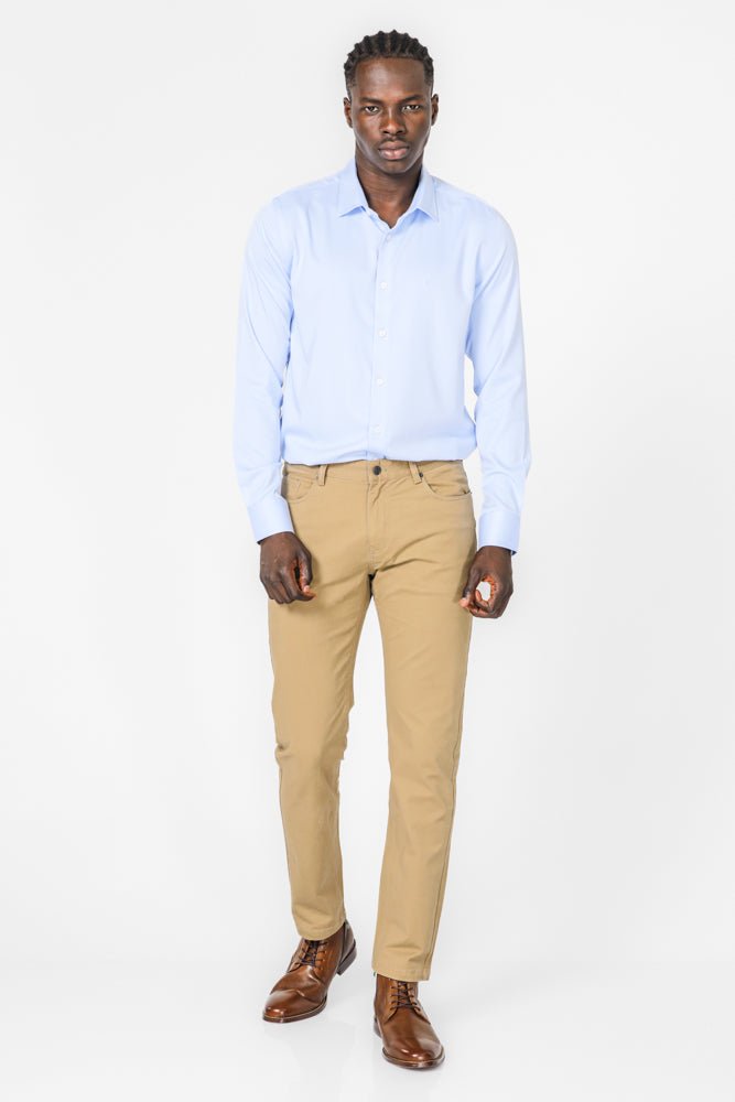 KENNETH COLE - ג'ינס כותנה לייקרה בצבע כאמל - MASHBIR//365