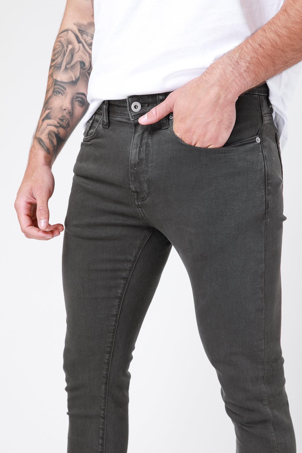 KENNETH COLE - ג'ינס כותנה לייקרה Slim בצבע אפור - MASHBIR//365