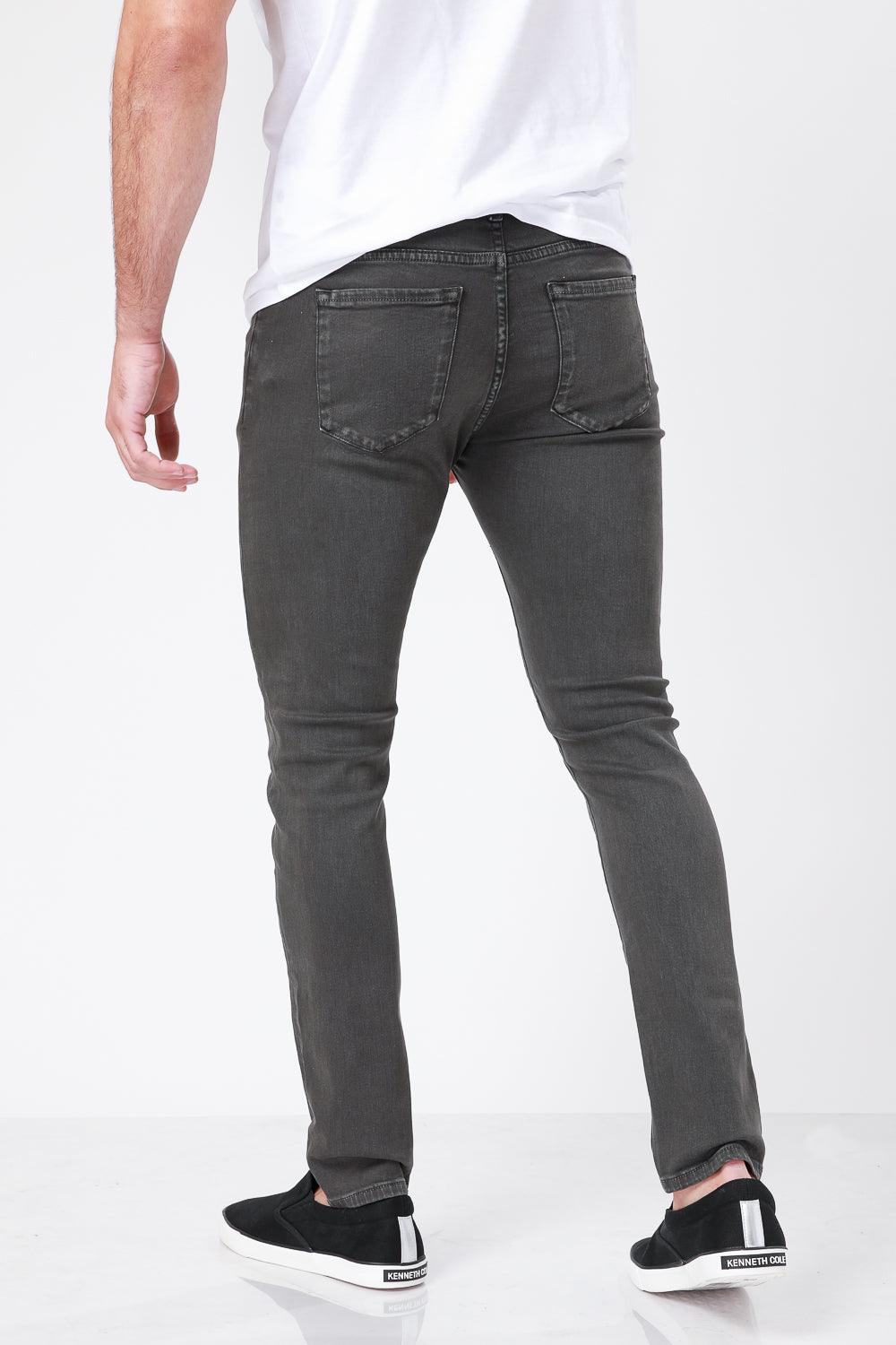 KENNETH COLE - ג'ינס כותנה לייקרה Slim בצבע אפור - MASHBIR//365