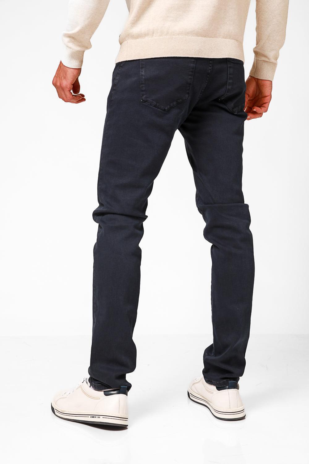 KENNETH COLE - ג'ינס כותנה לייקרה Slim בצבע נייבי - MASHBIR//365